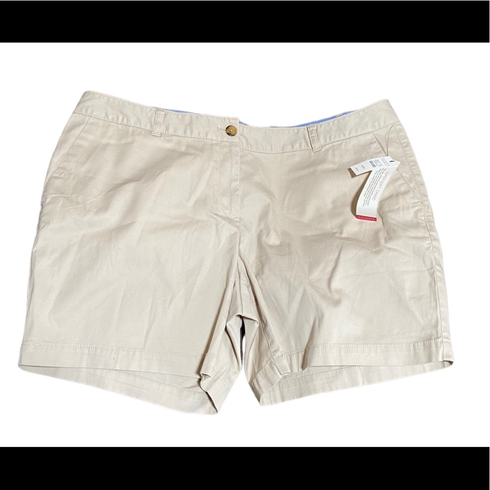 Talbots NWT Khaki Weekend Chino Shorts Size 14P